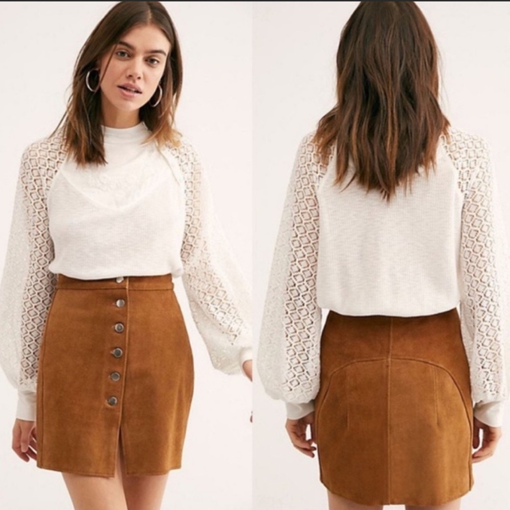 Free People Sweetest Thing Thermal Top Sz M